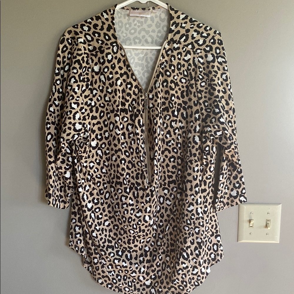 Belle by Kim Gravel Animal Print with Zipper Design